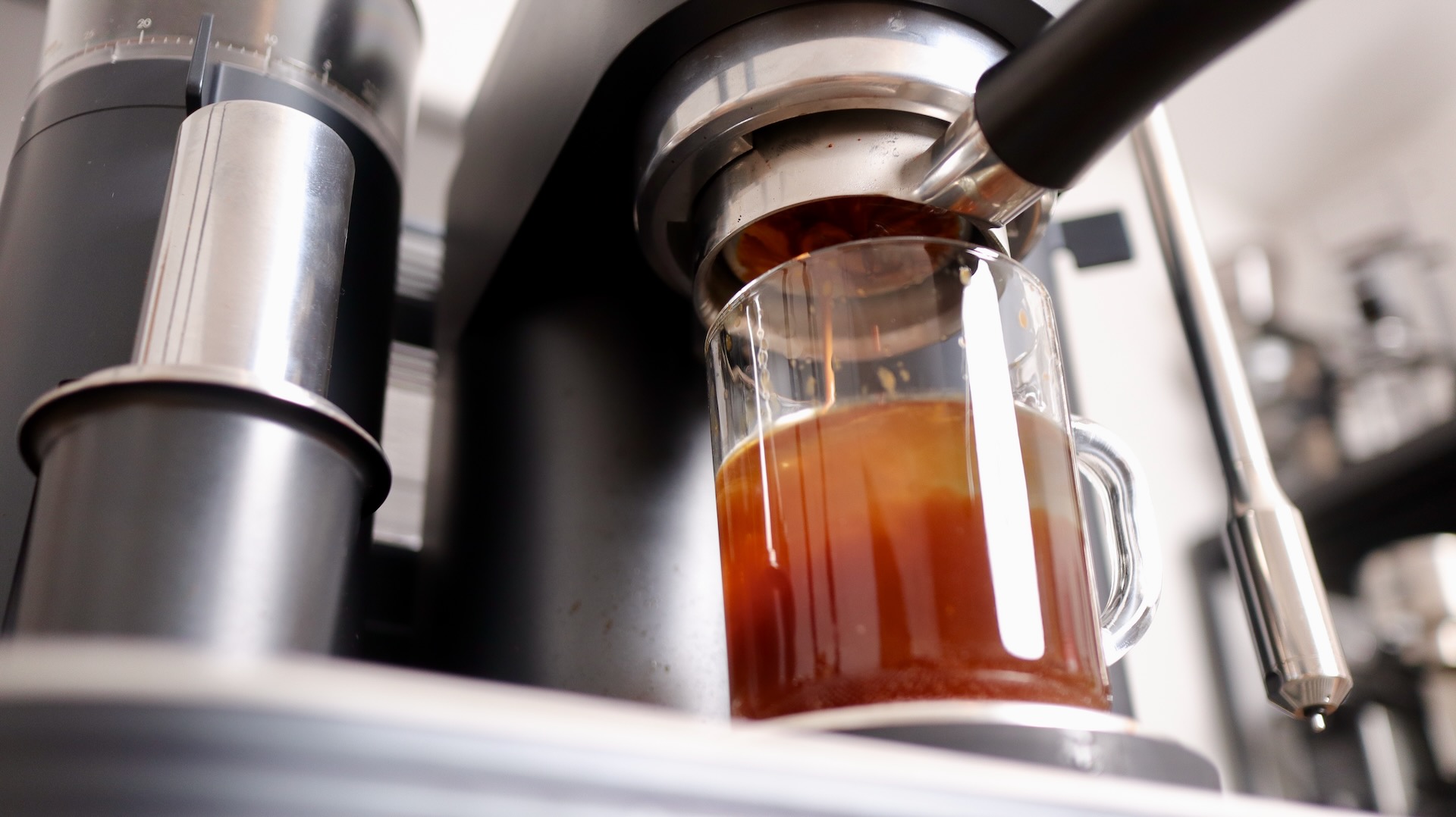 A view of the Meraki Espresso machine from below