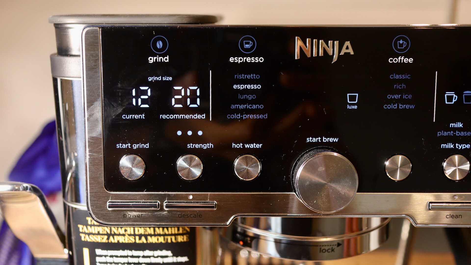 Espresso drinks on the Ninja Luxe Cafe Pro ES701