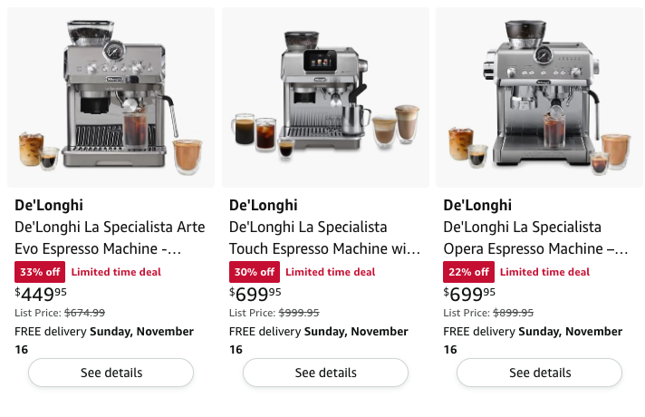 Delonghi La Specialista Models