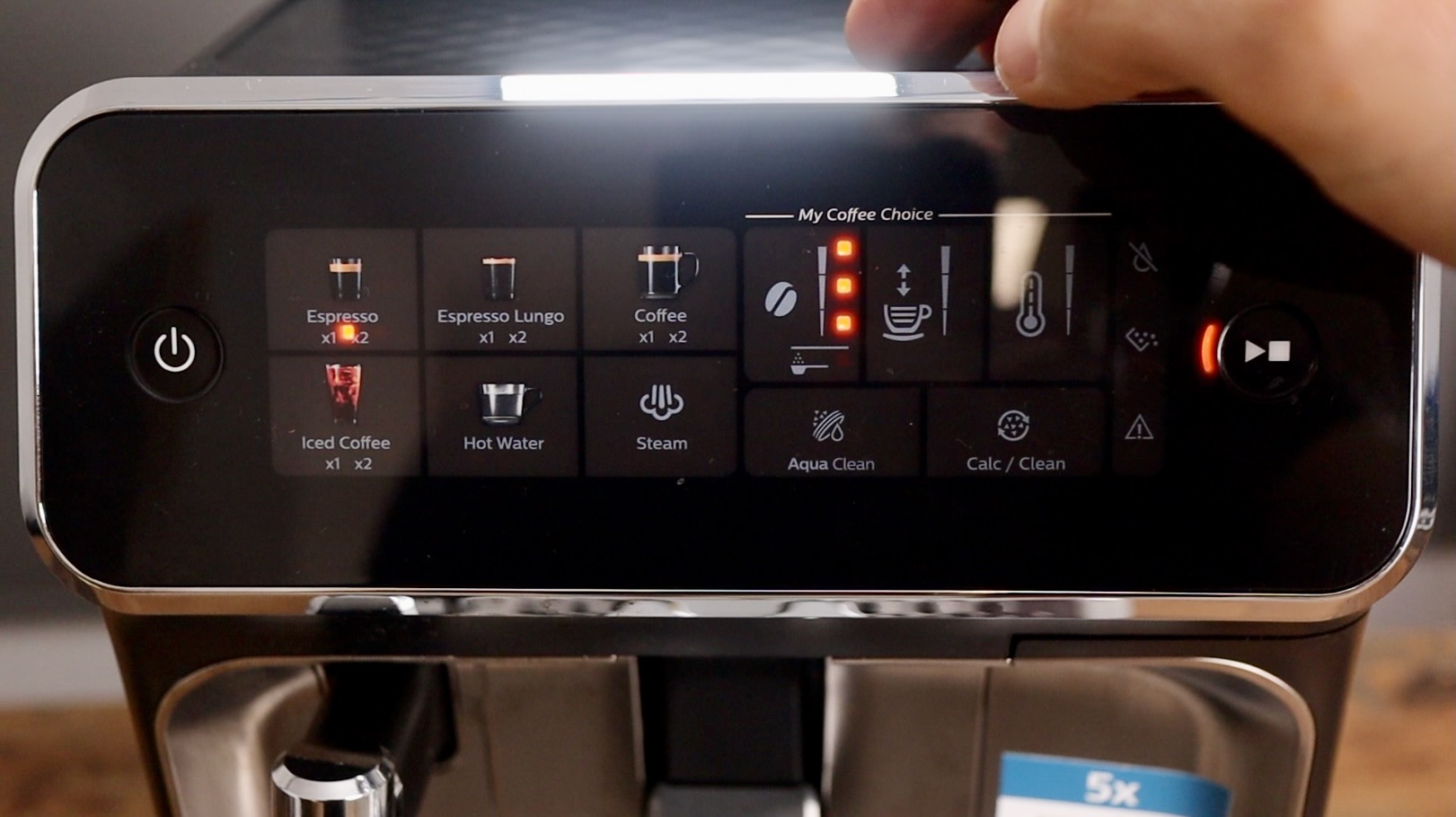 Philips 3300 fully automatic coffee machine HMI display