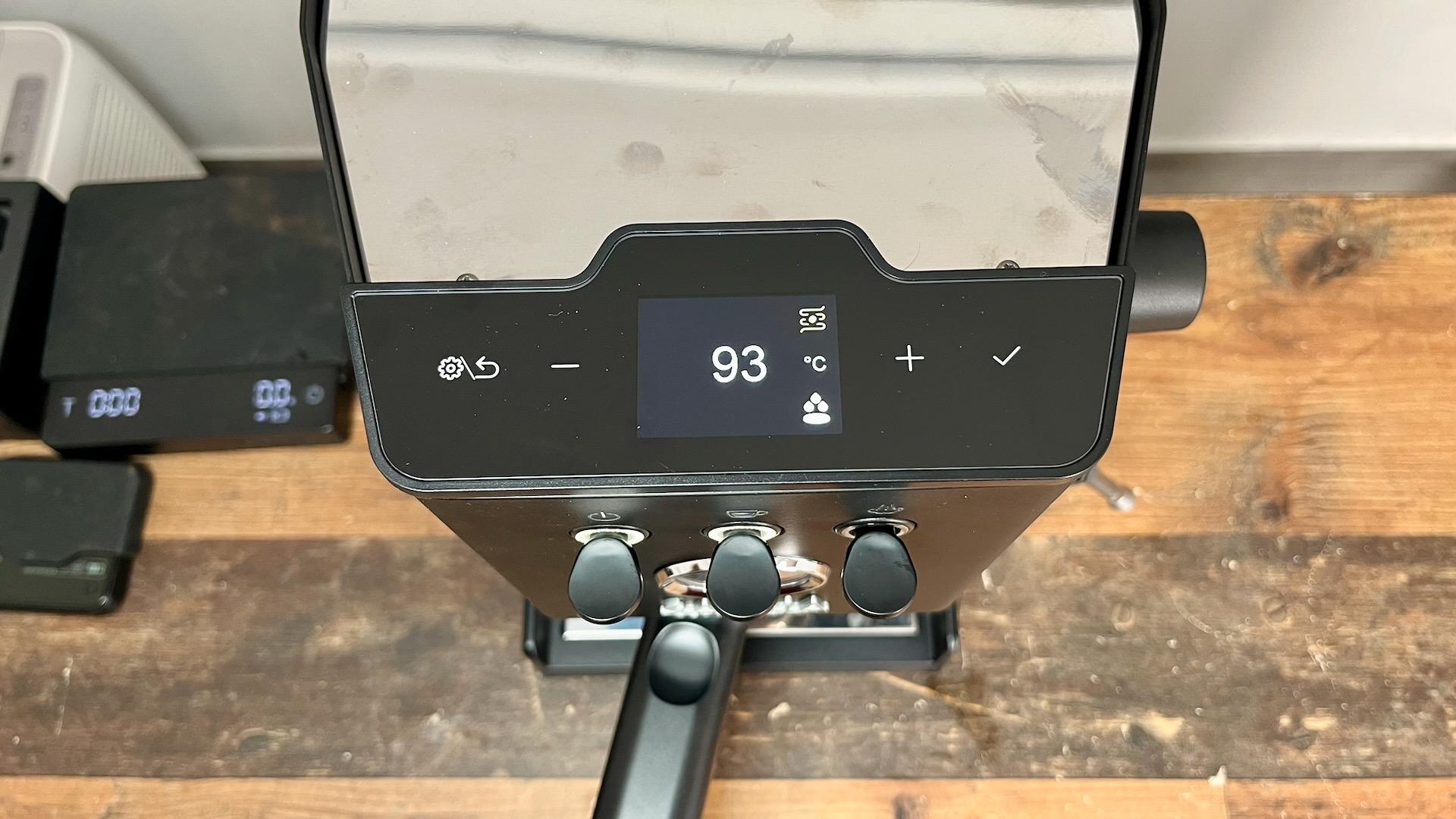 Main screen on the Gaggia Classic Up