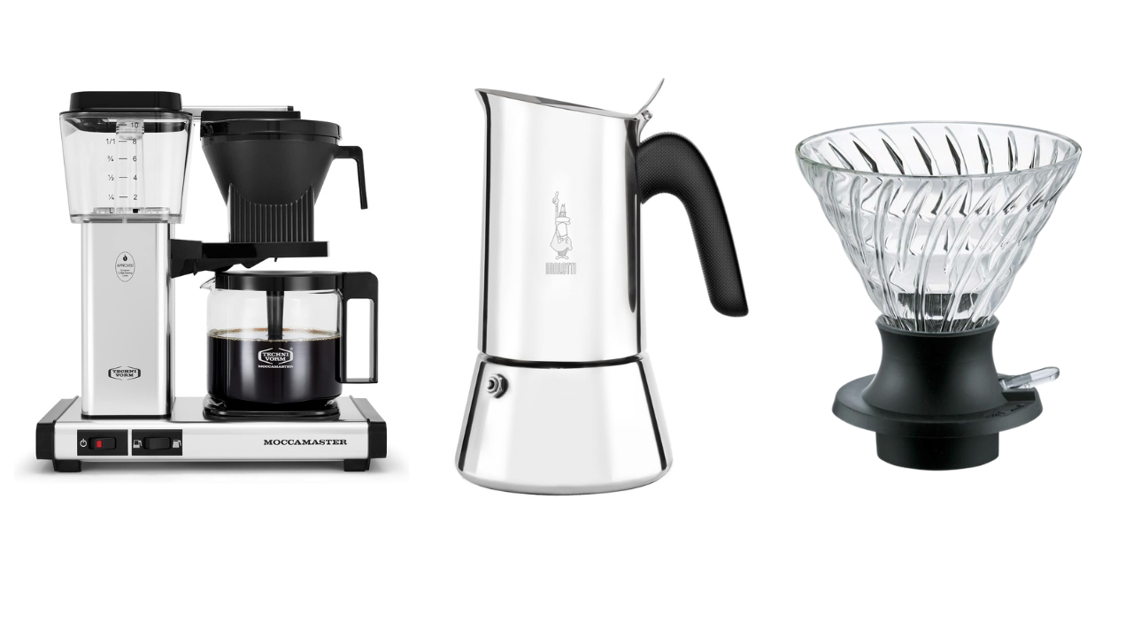 Various near plastic free coffee machines