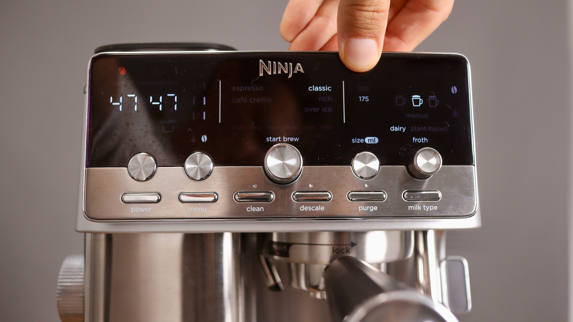 175ml or 225ml filter coffee volumes on the Ninja Luxe Cafe Mini Plus